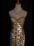 Vintage Mermaid Sweetheart Sequins 1950s With Ruffled Layered Bodice Long Prom Dresses Inspo 18th Birthday Outfit Formal Gown HZ0311