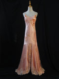 Vintage Mermaid Spaghetti Straps Blush Pink Lace 80s With Beads Appliques Long Prom Max Dresses Inspo 18th Birthday Outfit Formal Dress For Women HZ0311