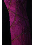 Vintage A line Spaghetti Straps Fuchsia 70s With Beads Long Prom Max Dresses Inspo 18th Birthday Outfit Formal Dress For Women HZ0311