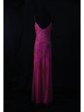 Vintage A line Spaghetti Straps Fuchsia 70s With Beads Long Prom Max Dresses Inspo 18th Birthday Outfit Formal Dress For Women HZ0311
