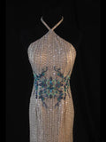 Vintage Mermaid Champagne Halter 70s With Beads Long Prom Max Dresses Inspo 18th Birthday Outfit Formal Dress For Women HZ0311