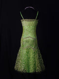 Vintage Mermaid Spaghetti Straps Green Tulle With Beads 18th Birthday Dress Homecoming Dresses Cocktail Gown HZ0311