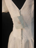 Retro 1950s Wedding Dresses for Bride Ball Gown Boat With Short Sleeves Tulle Petite/Plus Size Bridal Gowns for Summer Wedding HZ0311