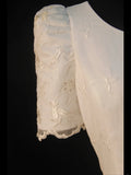 Retro 1950s Wedding Dresses for Bride Ball Gown Boat With Short Sleeves Tulle Petite/Plus Size Bridal Gowns for Summer Wedding HZ0311