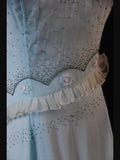 Vintage A line Spaghetti Straps Light Blue Chiffon 70s With Beads Prom Max Dresses Inspo 19th Birthday Outfit Formal Dress For Women HZ0311