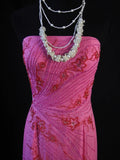 Retro 80s Mermaid Strapless Hot Pink Chiffon With Beadings Long Prom Dresses Inspo 22th Birthday Outfit Formal Dress HZ0311