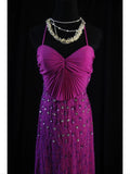 Vintage Mermaid Spaghetti Straps Fuchsia Chiffon 90s With Beadings Prom Max Dresses Inspo 19th Birthday Outfit Formal Dress For Women HZ0311