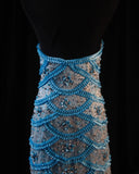 Vintage Mermaid Sweetheart Blue Lace 90s With Beadings Prom Max Dresses Inspo 19th Birthday Outfit Formal Dress For Women HZ0311