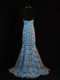 Vintage Mermaid Sweetheart Blue Lace 90s With Beadings Prom Max Dresses Inspo 19th Birthday Outfit Formal Dress For Women HZ0311