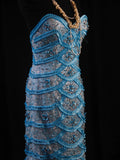 Vintage Mermaid Sweetheart Blue Lace 90s With Beadings Prom Max Dresses Inspo 19th Birthday Outfit Formal Dress For Women HZ0311