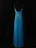 Vintage Mermaid V Neck Royal Blue Chiffon 90s With Beadings Prom Max Dresses Inspo 19th Birthday Outfit Formal Dress For Women HZ0311