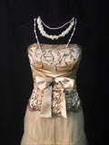 Vintage A Line Strapless Tulle With Beadings 18th Birthday Dress Homecoming Dresses Cocktail Gown HZ0311
