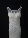 Retro 80s Mermaid Boat White Chiffon With Beadings Long Prom Dresses Inspo 21st Birthday Outfit Formal Dress HZ0311