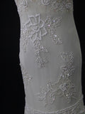 Retro 80s Mermaid Boat White Chiffon With Beadings Long Prom Dresses Inspo 21st Birthday Outfit Formal Dress HZ0311