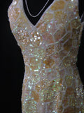 Retro 80s Sheath V Neck Sequins Long Slim Prom Dresses Inspo 22th Birthday Outfit Formal Dress HZ0311