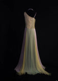 Retro 80s A line Irregular Neck Lilac Green Chiffon With Beadings Prom Dresses Inspo 22th Birthday Outfit Formal Dress HZ0311