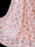 Elegant Mermaid Sweetheart Pink Sequins With Slit Long Formal Fancy Evening Dresses Dinner Outfits Classy Party Gowns HZ0311