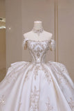 Classic Ball Gown Strapless Sleeveless White Fitted Corset Long Satin Wedding Dress Bride Gowns Wedding Dresses HZ0311