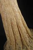 Retro Prom Dresses Mermaid Sweetheart Gold Lace Beads Vintage Long Prom Dresses Party Gowns HZ0311