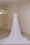Simple Mermaid Strapless White Fitted Corset Long Satin Wedding Dress Bride Gowns Wedding Dresses HZ0311