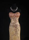 Retro Prom Dresses Mermaid Sweetheart Gold Lace Beads Vintage Long Prom Dresses Party Gowns HZ0311