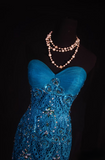 Retro Prom Dresses Mermaid Sweetheart Tulle Lace With Silver Beads Vintage Long Prom Dresses Party Gowns HZ0311