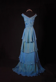 Vintage Prom Dresses 1950s Retro Classy A Line V Neck Teal Blue Chiffon Inspo Long Prom Gown HZ0311