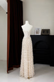 Whimsical A Line Strapless Fitted Long Lace Wedding Dress Bride Gowns Wedding Dresses HZ0311