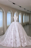 Elegant Ball Gown Sweetheart Fitted Corset Lace Wedding Dress Bride Gowns Wedding Dresses HZ0311