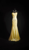 Vintage Mermaid Sweetheat Tulle Lace 80s Satin Inspiration Long Prom Dresses Evening Party Dress Prom Gowns HZ0311