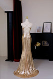 Sexy Mermaid Halter Gold Sequin Prom Dresses Long Party Dress 21st Birthday Outfits Formal Dress HZ0311