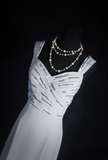 Vintage Mermaid Sweetheat Silver Gray 80s Satin Inspiration Long Prom Dresses Evening Party Dress Prom Gowns HZ0311