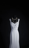 Vintage Mermaid Sweetheat Silver Gray 80s Satin Inspiration Long Prom Dresses Evening Party Dress Prom Gowns HZ0311