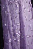 Retro Prom Dresses A Line Spaghetti Strap Lilac Tulle Vintage Fashion Long Prom Dresses Party Gowns HZ0311