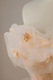 Classy Ball Gown Strapless Yellow Floor Length Tulle Prom Dresses Formal Dress Birthday Outfits Prom Gown HZ0311