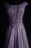 Retro Prom Dresses A Line Scoop Neck Appliqued Beaded Vintage Fashion Long Prom Dresses Party Gowns HZ0311