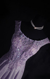 Retro Prom Dresses A Line Scoop Neck Appliqued Beaded Vintage Fashion Long Prom Dresses Party Gowns HZ0311