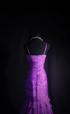 Vintage Prom Dresses 1980s Retro Classy Mermaid Spaghetti Straps Grape Chiffon Inspo Long Prom Gown HZ0311