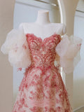 Unique Ball Gown Sweetheart Lace Prom Dresses Long Party Dress 20th Birthday Outfits Formal Gown HZ0311