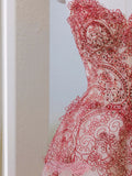 Unique Ball Gown Sweetheart Lace Prom Dresses Long Party Dress 20th Birthday Outfits Formal Gown HZ0311