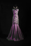 Retro Prom Dresses Mermaid Sweetheart 50s 60s Pleated Grape Taffeta Vintage Long Prom Dresses Party Gowns HZ0311