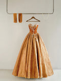 Beautiful Ball Gown Sweetheart Velvet Long Prom Dresses Appliques Prom Gowns HZ0311