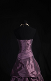 Vintage Prom Dresses 2000s Ball Gown Sweetheart Grape Satin Prom Dress Inspiration Long Prom Dresses HZ0311