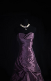 Vintage Prom Dresses 2000s Ball Gown Sweetheart Grape Satin Prom Dress Inspiration Long Prom Dresses HZ0311