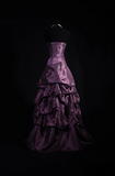 Vintage Prom Dresses 2000s Ball Gown Sweetheart Grape Satin Prom Dress Inspiration Long Prom Dresses HZ0311