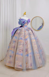 Princess Quinceanera Dresses Ball Gown Sweetheart Light Grape Quince Outfits Vestidos De 15 Anos Long Sweet 16 Dress HZ0311