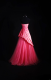 Vintage Prom Dresses 1950s Formal Retro Classy A Line Sweetheart Pink Tulle Evening Dress Inspiration Long Prom Party Gown HZ0311