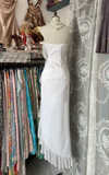 Vintage Prom Dresses 1950s Formal Retro Classy A line Irregular White Chiffon Evening Dress Long Prom Party Gown HZ0311