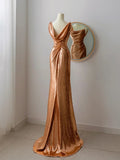 Mermaid Asymmetrical Straps Sequin Long Prom Dresses Impress 18th Birthday Outfits Prom Gown HZ0311