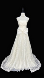 Retro A line Strapless Lace Style Long 60s Inspired Wedding Dress Bride Gowns Wedding Dresses HZ0311